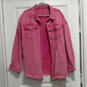 Pink Denim Jacket